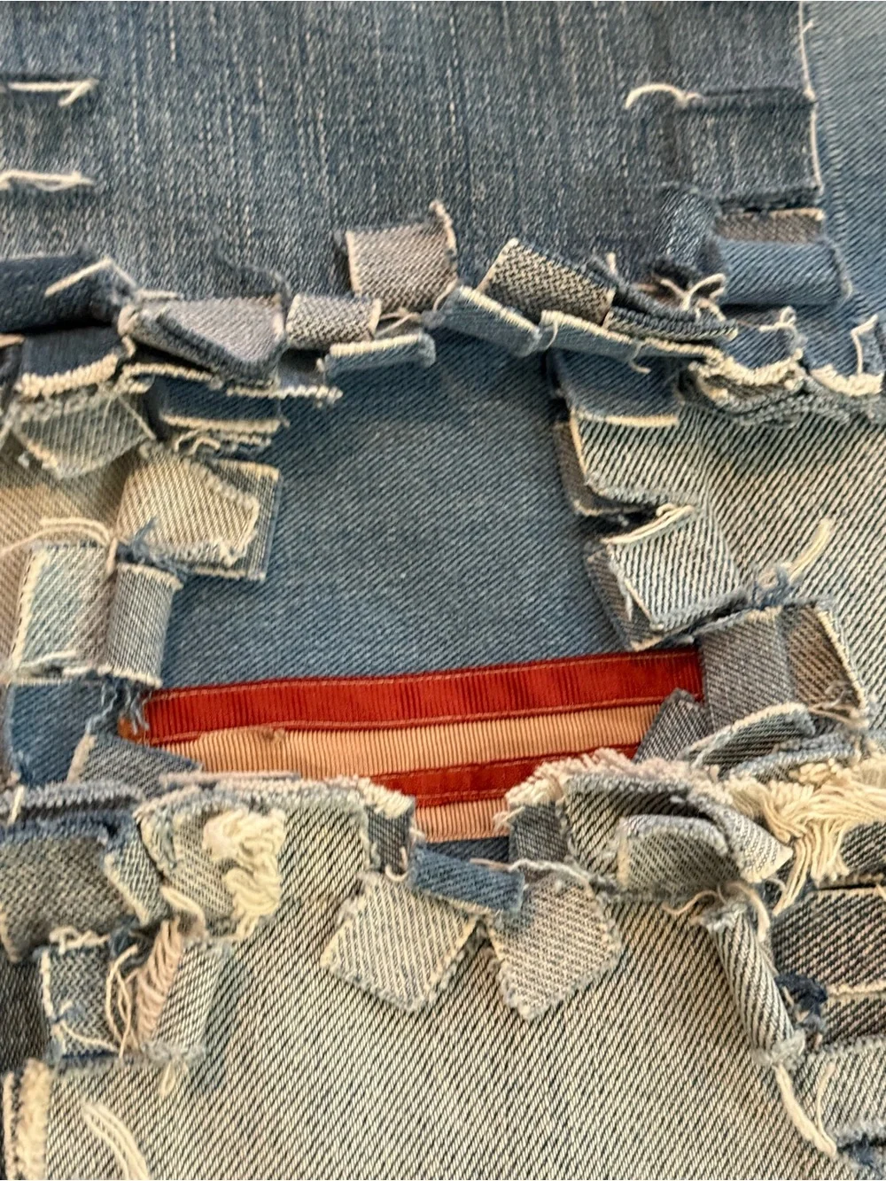 Vintage Denim Handmade Patchwork Quilt vintage hand
